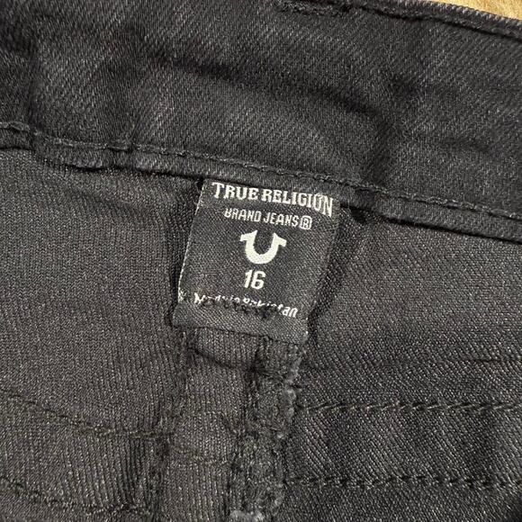 Black True Religion Size 16 Shorts Denim Cut-Off Summer Vacation World Tour - Picture 3 of 7